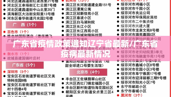 广东省疫情政策通知辽宁省最新/广东省疫病最新情况