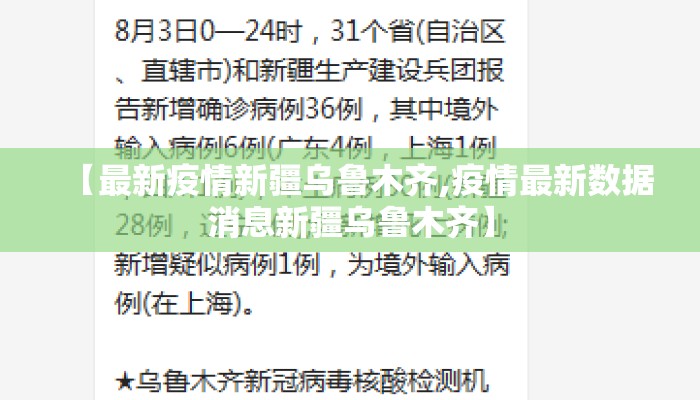 【最新疫情新疆乌鲁木齐,疫情最新数据消息新疆乌鲁木齐】