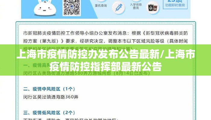 上海市疫情防控办发布公告最新/上海市疫情防控指挥部最新公告