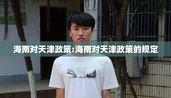 海南对天津政策:海南对天津政策的规定