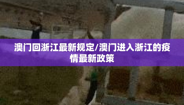 澳门回浙江最新规定/澳门进入浙江的疫情最新政策
