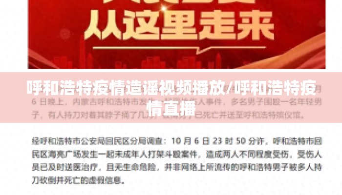 呼和浩特疫情造谣视频播放/呼和浩特疫情直播