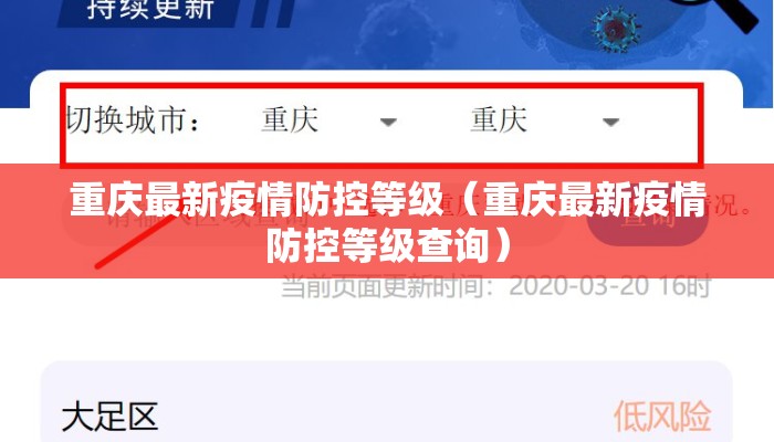 重庆最新疫情防控等级（重庆最新疫情防控等级查询）