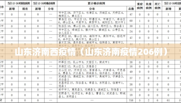 山东济南西疫情（山东济南疫情206例）