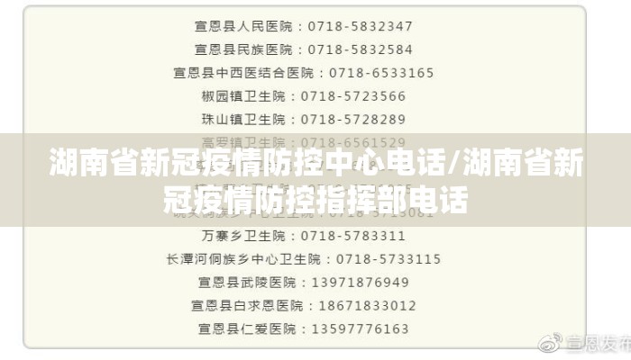 湖南省新冠疫情防控中心电话/湖南省新冠疫情防控指挥部电话