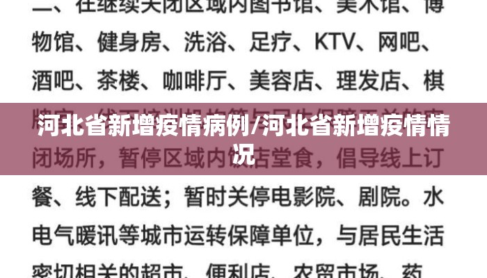 河北省新增疫情病例/河北省新增疫情情况