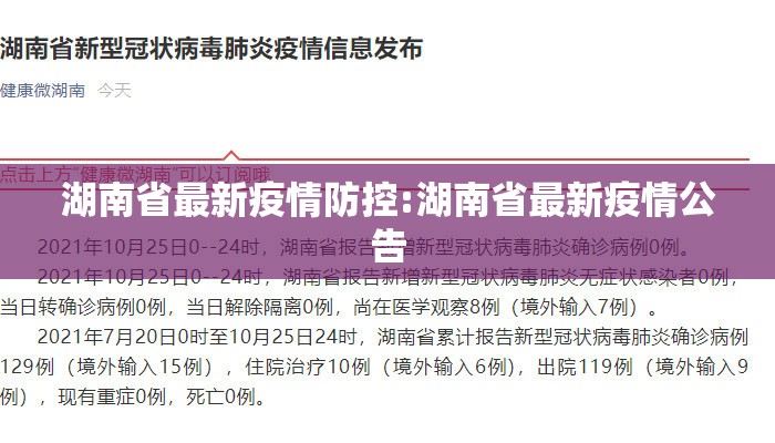 湖南省最新疫情防控:湖南省最新疫情公告