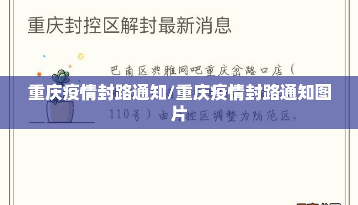重庆疫情封路通知/重庆疫情封路通知图片