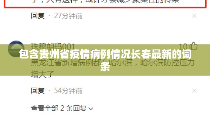 包含贵州省疫情病例情况长春最新的词条