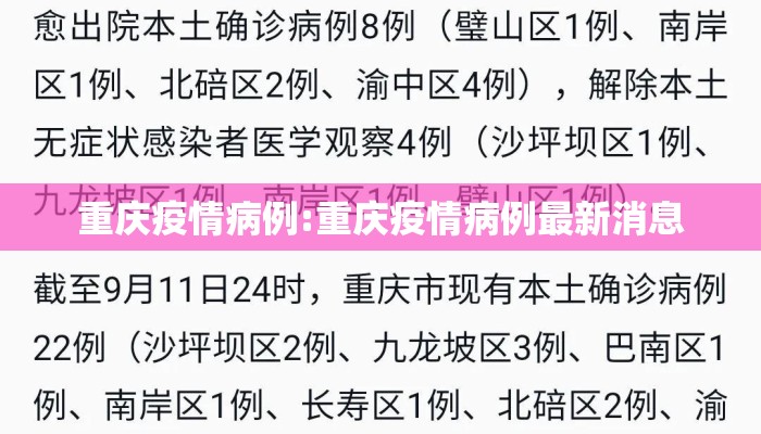 重庆疫情病例:重庆疫情病例最新消息