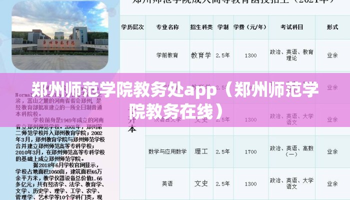郑州师范学院教务处app(郑州师范学院教务在线) 郑州师范学院教务处app(郑州师范学院教务在线)