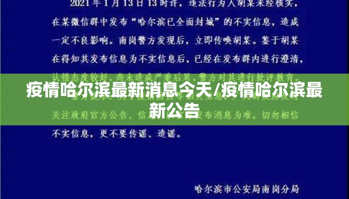 疫情哈尔滨最新消息今天/疫情哈尔滨最新公告