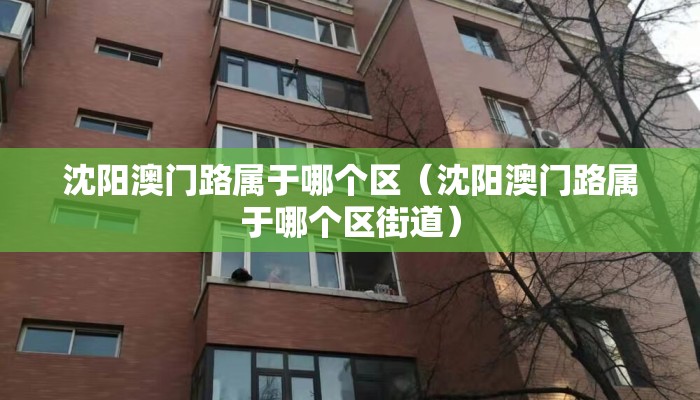 沈阳澳门路属于哪个区（沈阳澳门路属于哪个区街道）