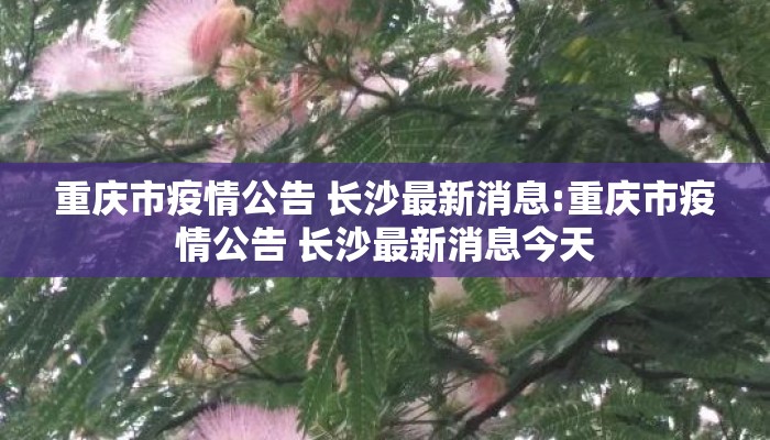 重庆市疫情公告 长沙最新消息:重庆市疫情公告 长沙最新消息今天