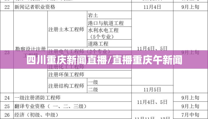 四川重庆新闻直播/直播重庆午新闻