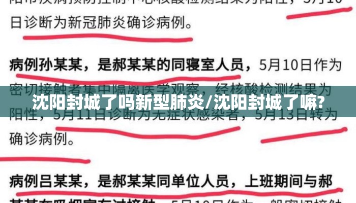 沈阳封城了吗新型肺炎/沈阳封城了嘛?