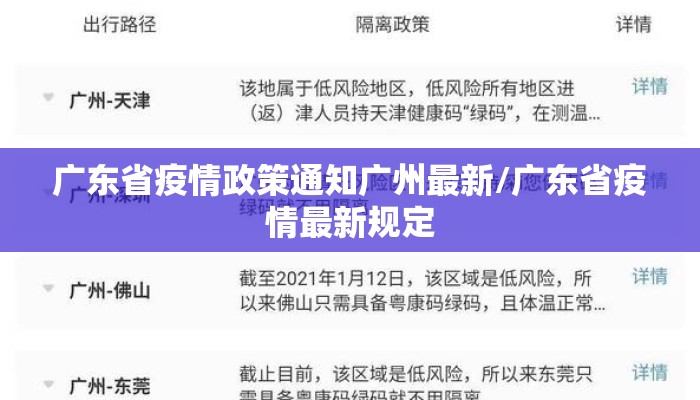 广东省疫情政策通知广州最新/广东省疫情最新规定