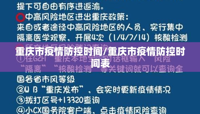 重庆市疫情防控时间/重庆市疫情防控时间表