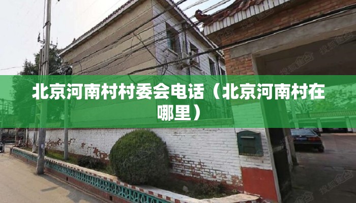 北京河南村村委会电话（北京河南村在哪里）