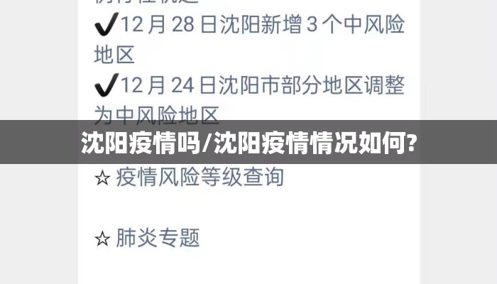沈阳疫情吗/沈阳疫情情况如何?