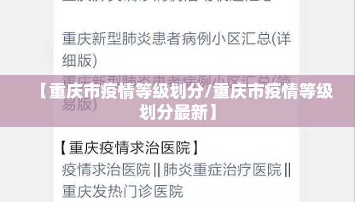 【重庆市疫情等级划分/重庆市疫情等级划分最新】