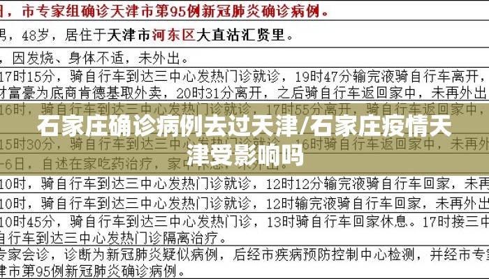 石家庄确诊病例去过天津/石家庄疫情天津受影响吗