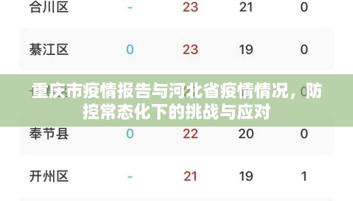 重庆市疫情报告与河北省疫情情况，防控常态化下的挑战与应对