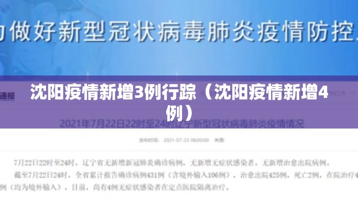 沈阳疫情新增3例行踪（沈阳疫情新增4例）