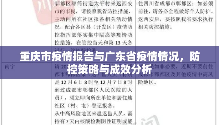 重庆市疫情报告与广东省疫情情况，防控策略与成效分析
