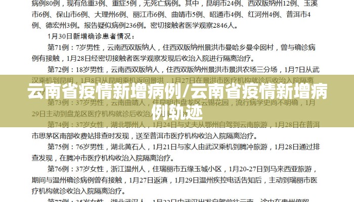 云南省疫情新增病例/云南省疫情新增病例轨迹