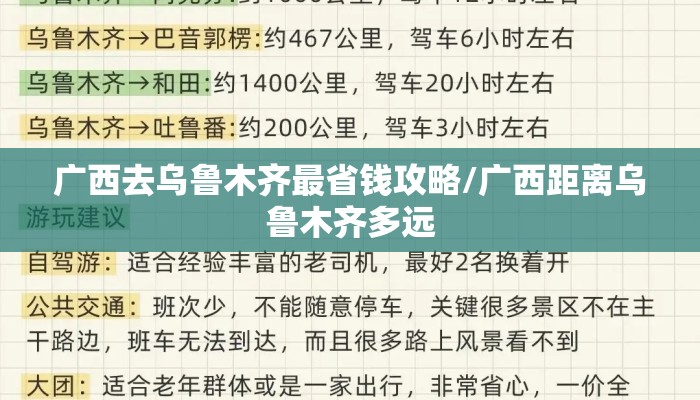 广西去乌鲁木齐最省钱攻略/广西距离乌鲁木齐多远