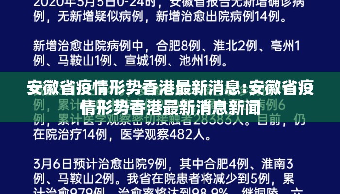 安徽省疫情形势香港最新消息:安徽省疫情形势香港最新消息新闻