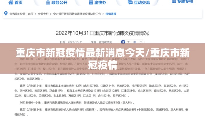重庆市新冠疫情最新消息今天/重庆市新冠疫情