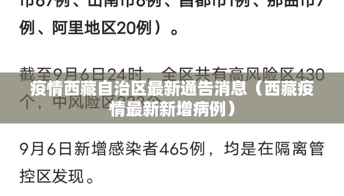 疫情西藏自治区最新通告消息（西藏疫情最新新增病例）