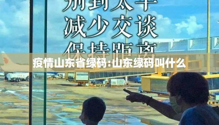疫情山东省绿码:山东绿码叫什么