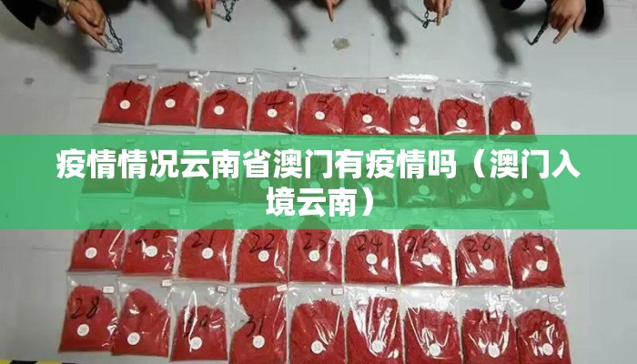 疫情情况云南省澳门有疫情吗（澳门入境云南）