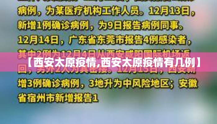 【西安太原疫情,西安太原疫情有几例】