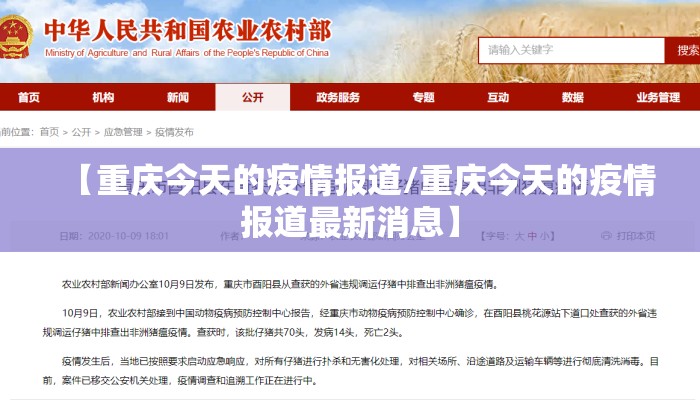 【重庆今天的疫情报道/重庆今天的疫情报道最新消息】
