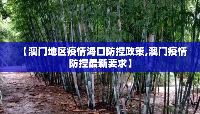 【澳门地区疫情海口防控政策,澳门疫情防控最新要求】