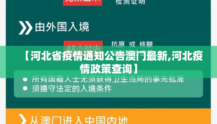 【河北省疫情通知公告澳门最新,河北疫情政策查询】