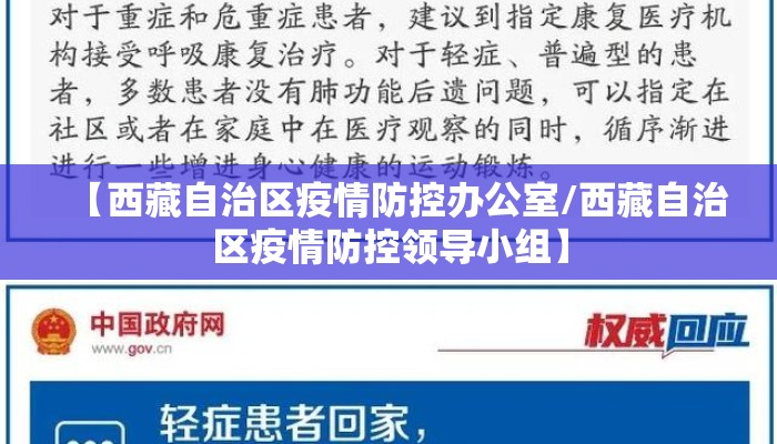 【西藏自治区疫情防控办公室/西藏自治区疫情防控领导小组】