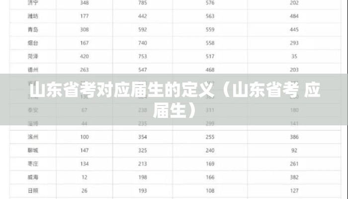 山东省考对应届生的定义（山东省考 应届生）