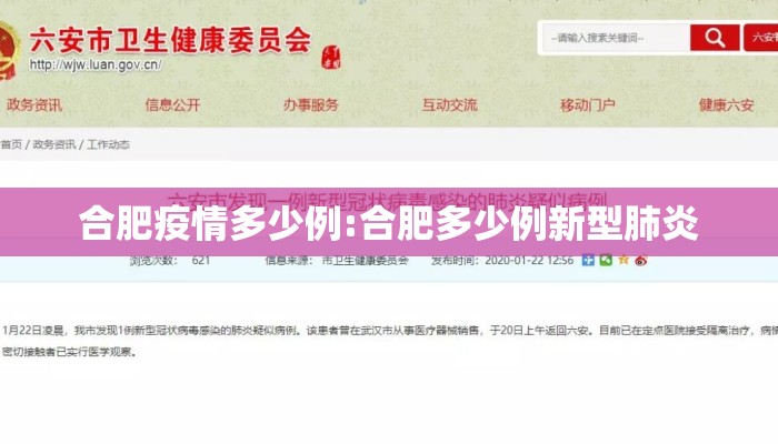 合肥疫情多少例:合肥多少例新型肺炎