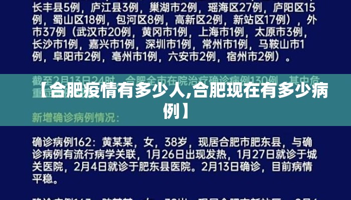 【合肥疫情有多少人,合肥现在有多少病例】