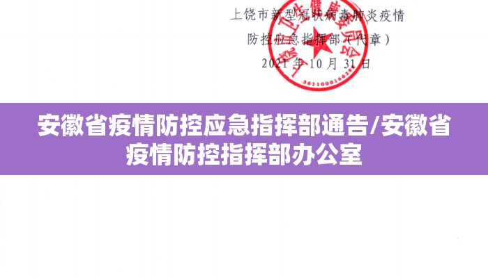 安徽省疫情防控应急指挥部通告/安徽省疫情防控指挥部办公室