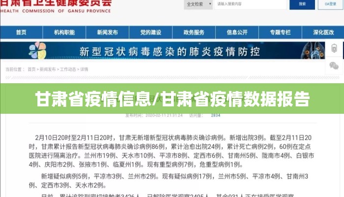 甘肃省疫情信息/甘肃省疫情数据报告