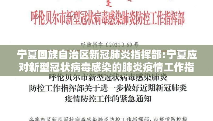 宁夏回族自治区新冠肺炎指挥部:宁夏应对新型冠状病毒感染的肺炎疫情工作指挥部公告