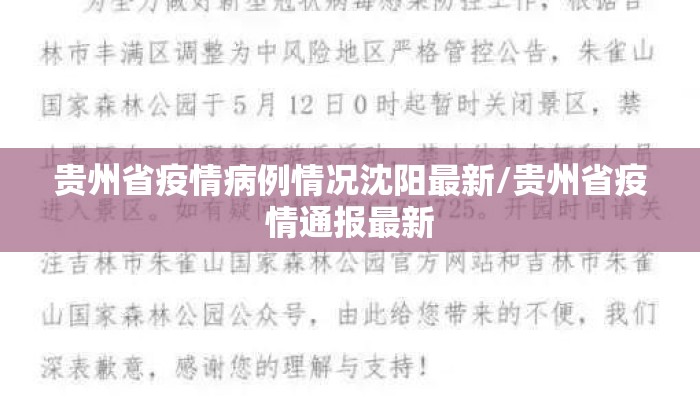 贵州省疫情病例情况沈阳最新/贵州省疫情通报最新