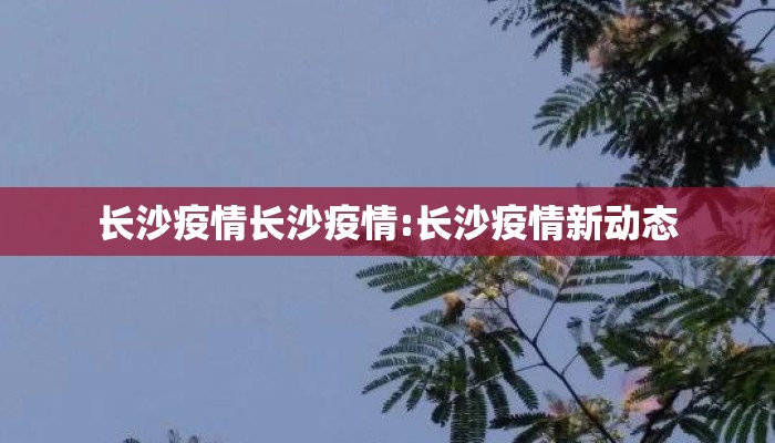长沙疫情长沙疫情:长沙疫情新动态