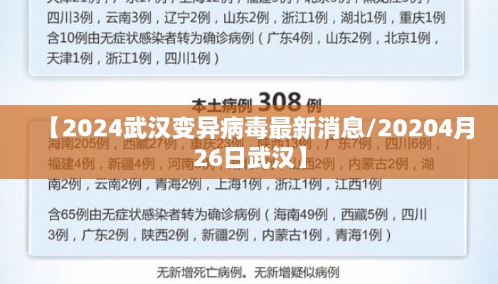 【2024武汉变异病毒最新消息/20204月26日武汉】